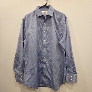 Charles Tyrwhitt Blue Mens Non Iron Slim Fit 16.5/34in